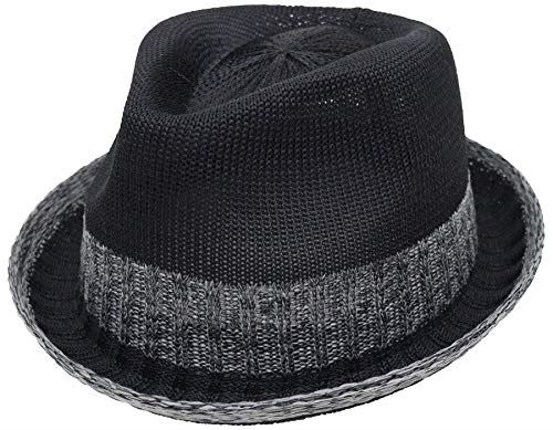 [エクサス]EXAS 中折れハット 大きいサイズ帽子 頭周り約65cm アクリルサーモ メンズ ブラック