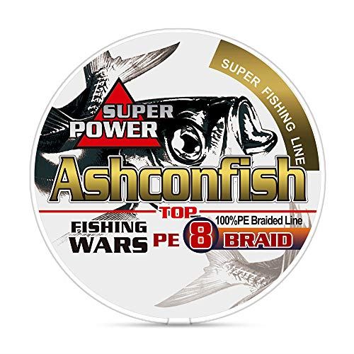 Ashconfish PEライン 8編 (150m 200m 300m 500m 1000m)(1号 1.2号 1.5号 2号 2.5号 3号 3.5号 4号 5号 6号 7号 8号 9号 10号) ブラック＆ホワイト 150M