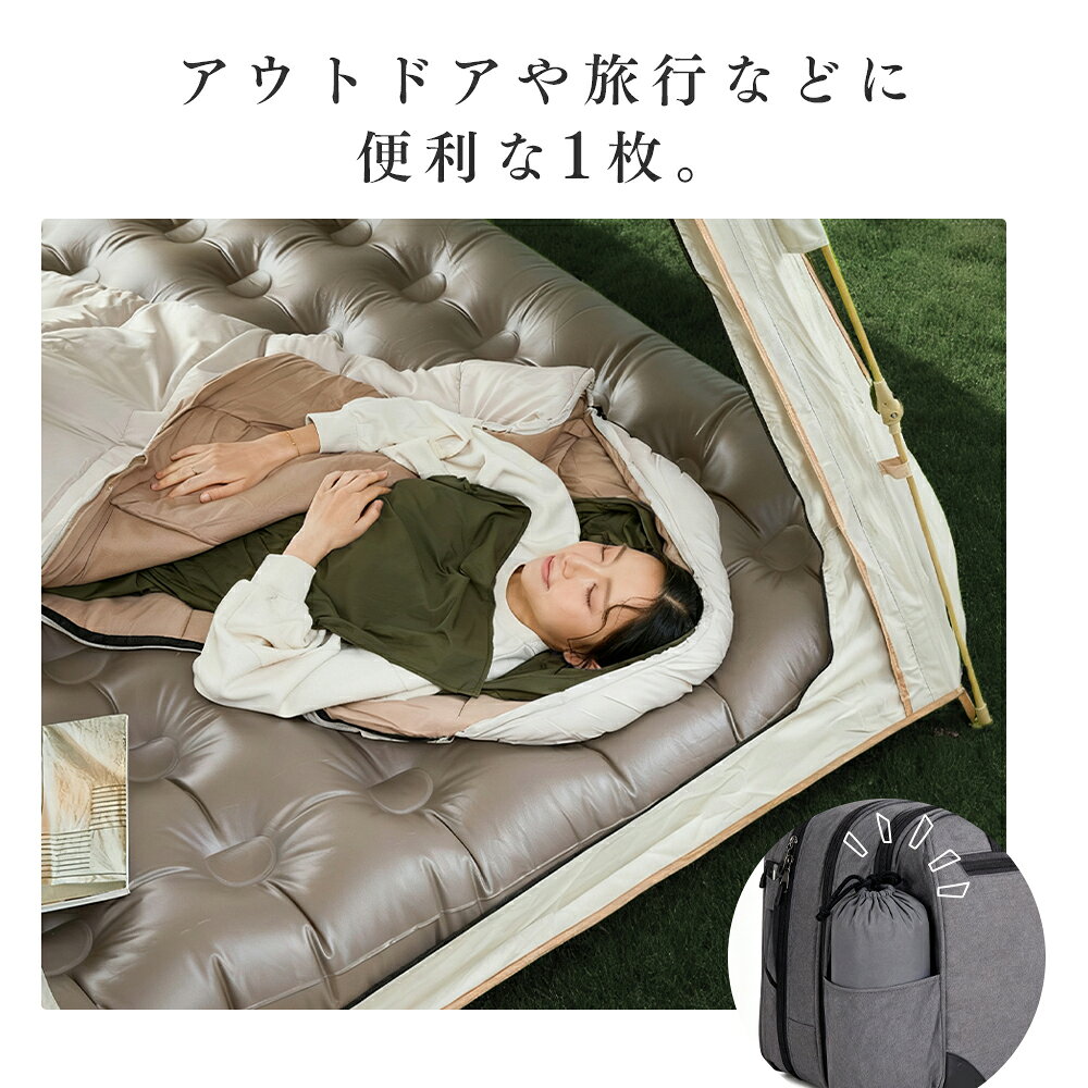 ＼最大50%OFFクーポン／ インナーシュラフ 寝袋 インナー シュラフ インナーシーツ 洗える コンパクト インナー寝袋 トラベルシーツ シュラフライナー 肌触り良い 速乾 保温 アウトドア キャンプ ホテル 山小屋 防災 室内 車中泊 収納袋付き qj tmc-shop1-10001204 IORI living サンプル画像3