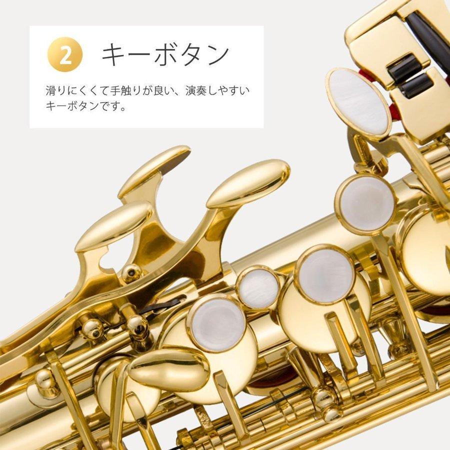 アルトサックス 初心者 11点セット E Saxophone ゴールドラッカー ケース付き 彫刻...