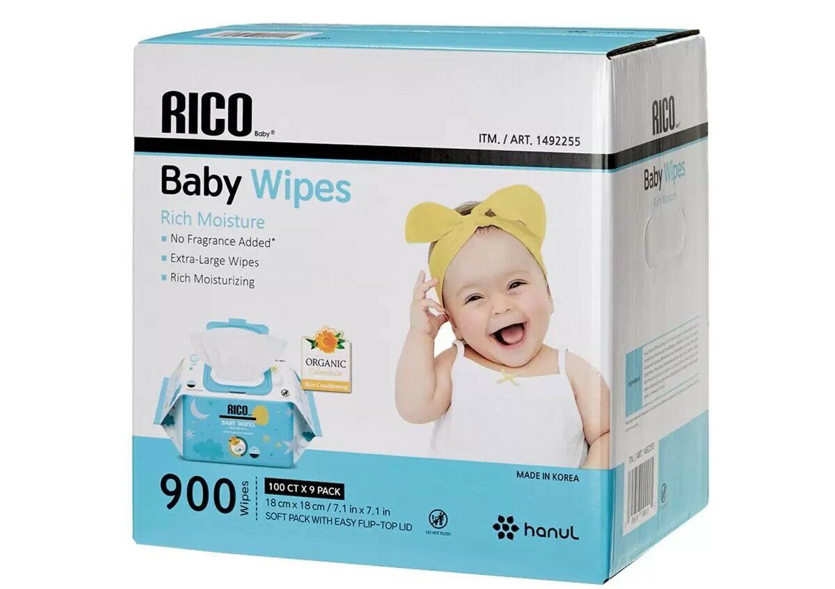 コストコ RICO おしりふき お尻拭き リコ 赤ちゃん 900枚 無香料 ウェットタイプ COSTCO 開閉が容易な蓋付きの個包装パック