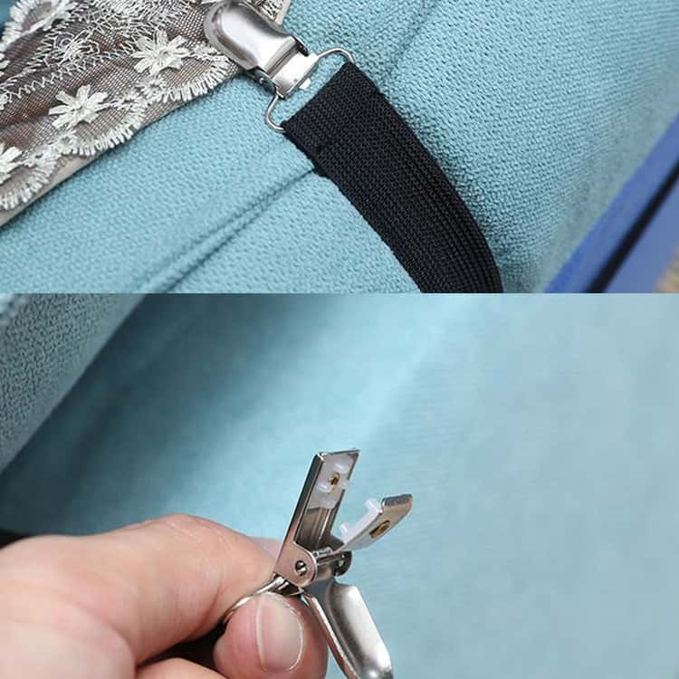 4本セット ソファ カバー固定 ソファカバー用 サスペンダー マルチカバー止め カバーずれ止め ずれ防止 シーツクリップ ずれ止め ソファー シーツ クリップ スキットバンド ベルト ソファー用 ゴムバンド 伸縮 長さ調節 ソファカバー 固定 [3]