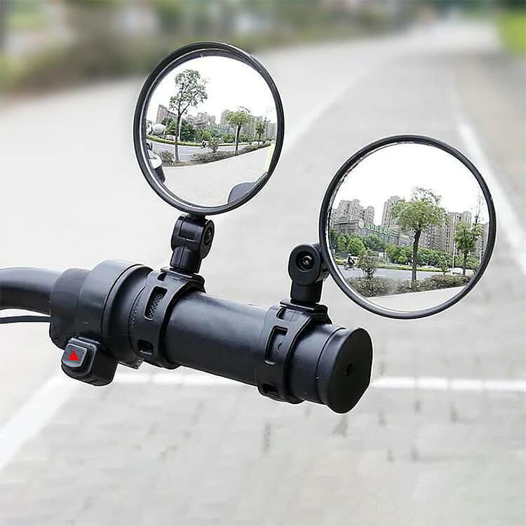4個セット 凸面鏡 自転車用ミラー バーエンドミラー 広角ミラー 補助ミラー サポー...
