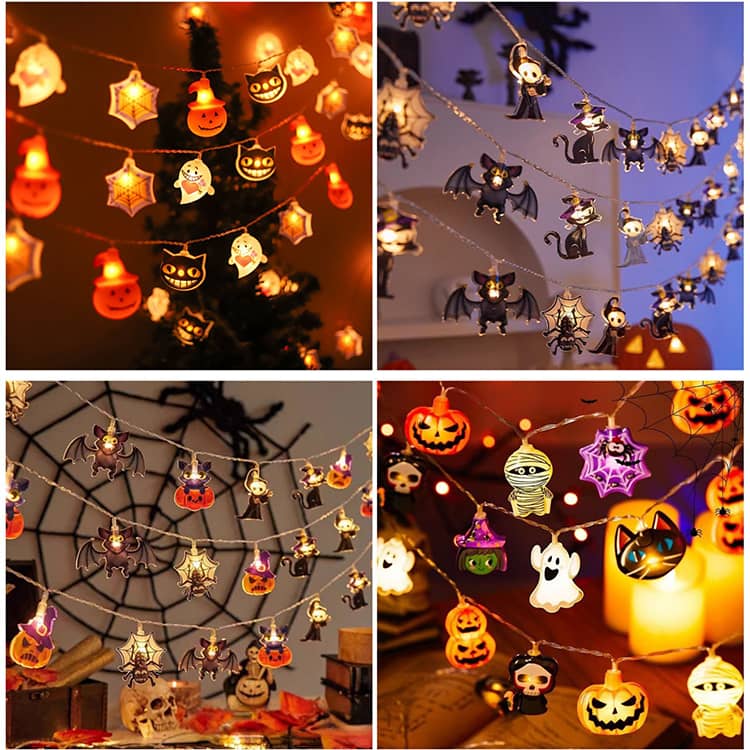 電池式 自宅 屋外 3m ハロウィンライト 飾り 電球 4タイプデザイン 装飾 部屋 パー...