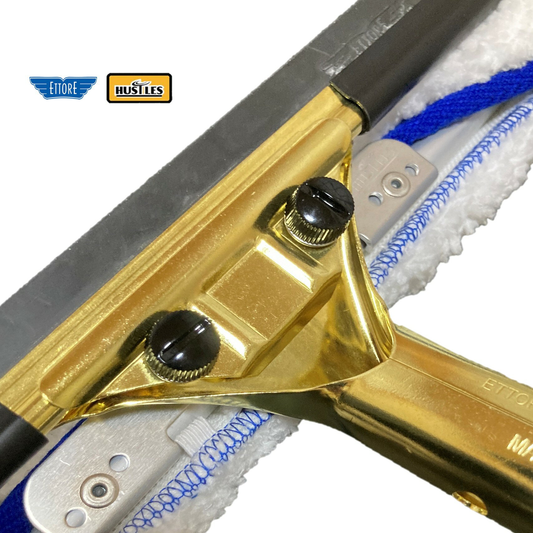 HUSTLES ハッスルズパンサー ETTORE エトレ スノーホワイト ＋ 真鍮スタンダードスクイジー セット 45cm （1セット） コンビスクイジー 保水性 水切れ抜群 T-HPS1045S＋1025 JI 大特価セール