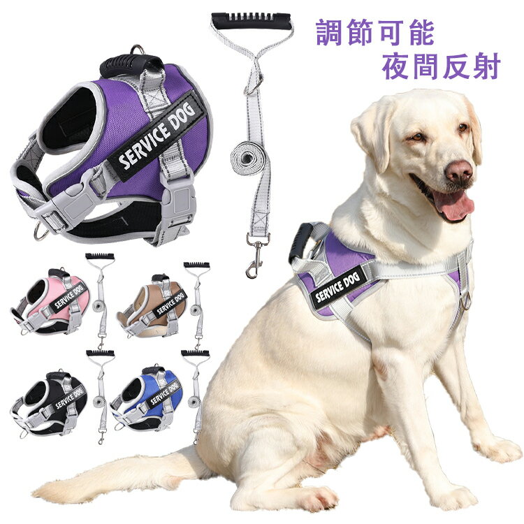 犬 ハーネス リード 猫 ハーネスリード 2点セット 胴輪 ハーネスリードセット 小型犬 安全帯 犬具 胴輪 光る 反射 ワンちゃん用 中型犬 お散歩グッズ リ...