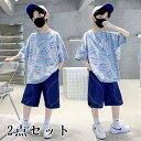 男の子 夏服 2点セット 半袖 Tシャツ スポーツ ハーフパンツ 上下 セット ボーイズパンツ 男の子 ショートパンツ キッズ 子供服 150 130 120 140 160 170 普段着 原宿系 軽い 薄い 通気性 弾力性