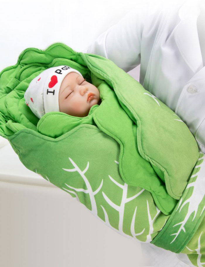 ベビー おくるみ 白菜 ベビーブランケット 白菜型 ブランケット 秋 冬 70*40cm かわいい おしゃれ 野菜 キャベツ 出産祝い インスタ映え 記念撮影 モロー反射 スワドル 寝かしつけ おもしろ 赤ちゃん おくるみ 抱っこ布団 退院 夜泣き対策 3