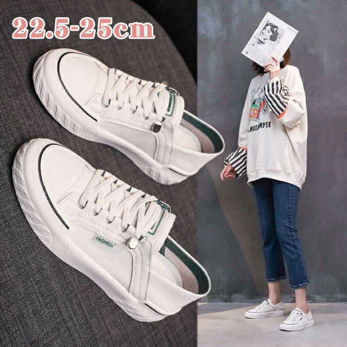 スニーカー レディース 白 カジュアル ローカット 履きやすい フラット おしゃれ 大きいサイズ 2輪 歩..