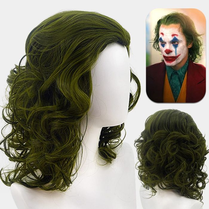 コスプレ ウィッグ かつら ジョーカー joker コスプレ ウィッグ 映画 ジョーカー 耐熱ウィッグ かつら wig カツラ 変装用ウィッグ cosplay クリスマス コスチューム用小物 ハロウィン 変装 仮装 文化祭 学園祭 イベント コスプレ道具 簡単 手軽