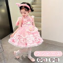 プリンセス ドレス キッズ 女の子 子供 ロリータ シフォンピンク フリル レース 可愛い シフォン スカート ノースリーブ 綿 夏 春夏 サスペンダー 膝丈 小さめ フォーマル 発表会 パーティー 子供服 ガールズ プレゼント ゆめかわ
