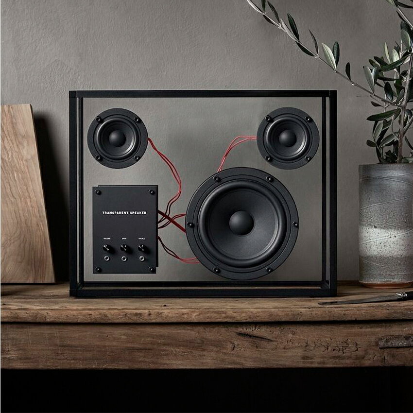 【ポイント10倍】TRANSPARENT SPEAKER red code スピーカー ブルートゥーススピーカー 高音質 小型 bluetoothスピーカー 小型スピーカー bluetooth ワイヤレススピーカー おしゃれ 透明 クリア レッド コード 卓上スピーカー ウーファー スケルトン tno-10001993 LIFE LUCK サンプル画像2