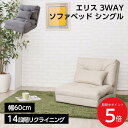 7/19 20:00~ 当店限定P5倍 × 楽天マラソン ◆エリス 3WAYソファベッド シングル(グレー)(ベージュ) // ベッド 寝室 ソファ リビング カウチ 家具 新生活 東谷