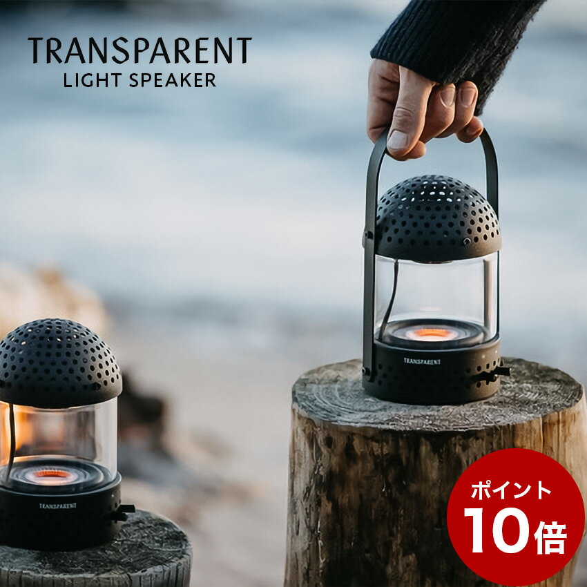 TRANSPARENT LIGHT SPEAKER スピーカー ブラック // トランスペアレント アウトドア キャンプ FIRE 炎 癒し 音楽 bluetooth mucis ミュージック 部屋 お気に入り 落ち着く 音質 ライト ライトスピーカー