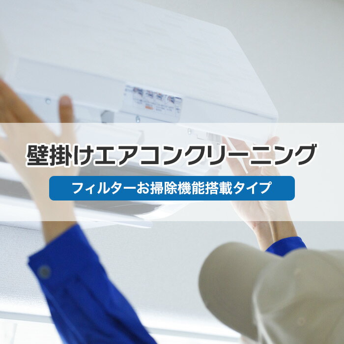 【エントリーでポイント5倍★5/9 20:00～5/16 1:59】エアコンクリーニング 【フィルター自動お掃除機能搭載タイプ】 （家庭用壁掛けエアコン） // 大掃除