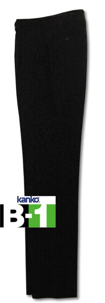 Kanko(カンコー)　学生服B-1ズボン ●素材：ポリエステル40% 毛60% ●裾上げ： シングル（中に5-10センチ伸びるよう入れておきます） ダブル/ダブルビカムロング（ダブルの中に5センチ入れ込みしてあります） ●サイズ： サイズウエストヒップワタリ股上裾幅11511513644.032.025.512012014045.532.526.0 ※裾を直した商品は返品できませんので、ご了承くださいませ。※生地の違いが多少出ますので、上下は同じタイプの購入をお勧めします。スーパーストレッチ・・・のびのび動ける。 ソフトな風合い・・・軽くてやわらかい素材を使用。 高級感のある深い黒・・・染料だけでなく、特殊加工によって実現した深い黒。洗濯しても黒さをキープ。 家でガンガン洗える・・・全自動洗濯機丸洗いOK！ ※タンブラー乾燥はできません。乾燥機付きの全自動洗濯機をご使用される場合は、洗濯コースのみをお選びください。 耐久・撥水加工・・・水をはじいて、汚れにも強い。 抗菌防臭機能・・・臭いの原因となる菌の繁殖を抑制。 静電気防止・・・いやなパチパチを防ぐ。 ●ズボンのラインをビシッとキープ。 ●型くずれを防ぐ、丈夫なベルト芯 標準学生服の認証マーク付き・・・安心と信頼の証明