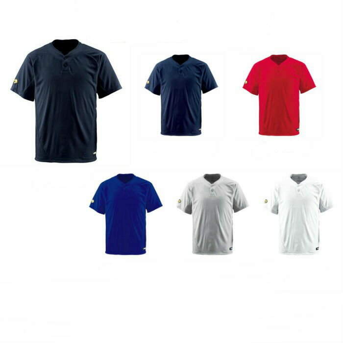 【メール便だと送料無料】半袖 2ボタンベースボールシャツ DESCENTE デサント 21％オフ DB201 | メンズ..