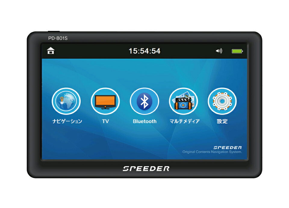 【新品】【送料無料！】Mitsukin 三金商事SPEEDER7インチポータブルカーナビワンセグ搭載タッチパネル採用PD-801S-V20
