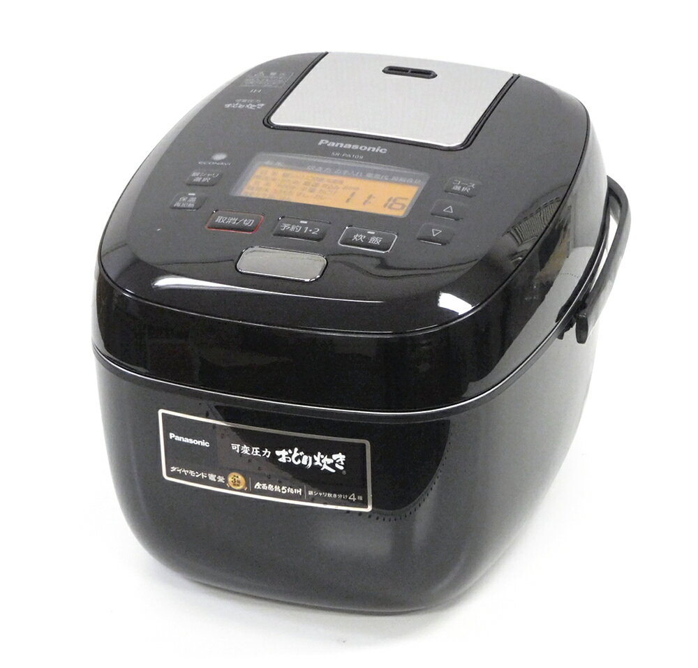 【新品】
Panasonic パナソニック
可変圧力IHジャー炊飯器
1.0L(5.5合)炊き
ECONAVI おどり炊き
カラー：ブラック
SR-PA109-K