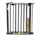 【非常に良い】スチール製 ベビーゲート ペットゲート ブラック 突っ張り式 拡張パネル×2枚付き 取付幅最大約159cm トリプルロック オートクローズ 前後開...