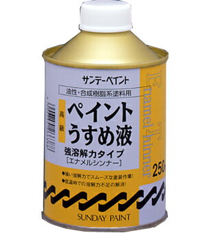 高級ペイントうすめ液 250ml 400ml 1L 4L サンデーペイント