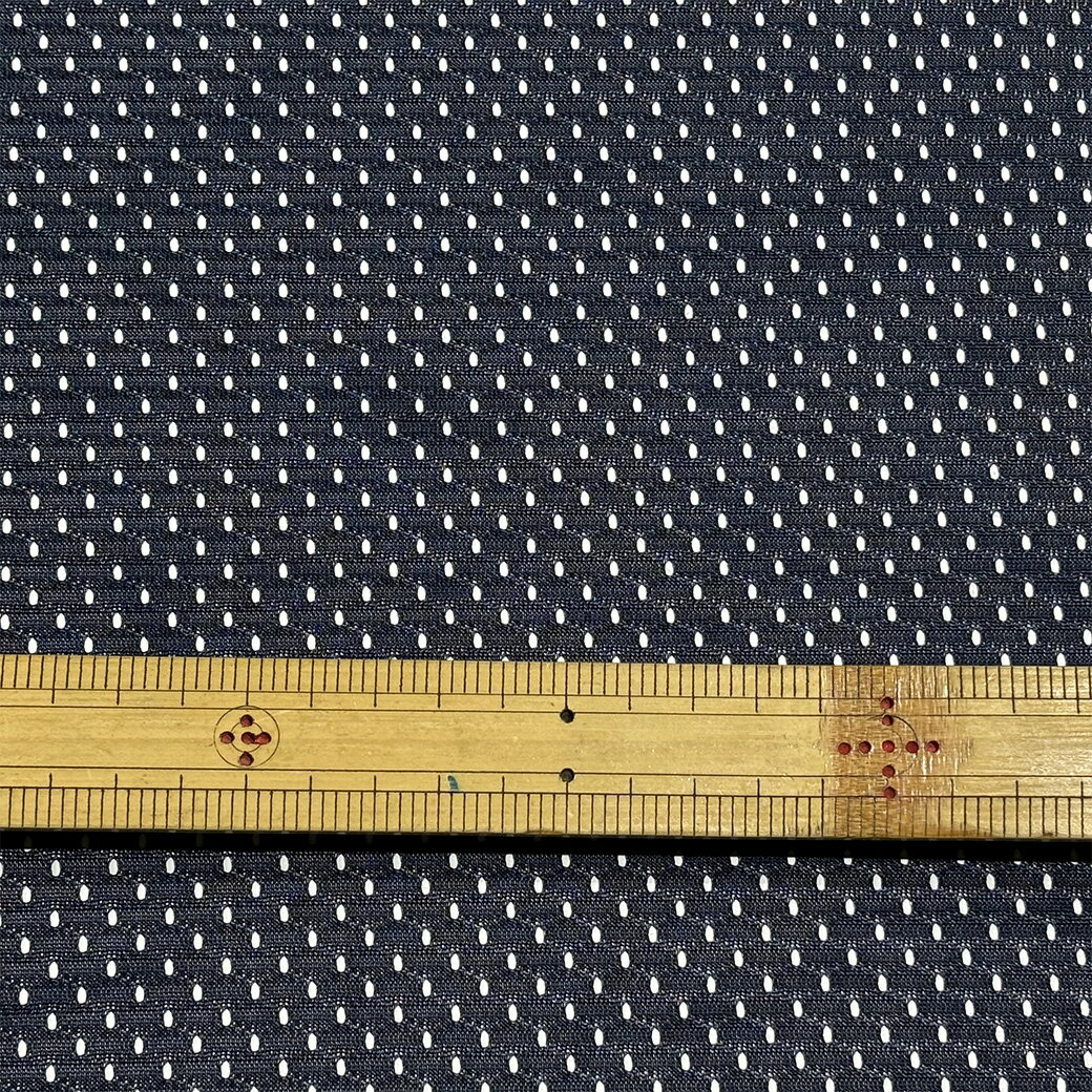 生地 【 スポーティーメッシュ ネイビー 】 メッシュ メッシュ生地 ポリエステル 速乾性 吸汗性 ユニフォーム 介護用 スポーツ 広巾 コスチューム コスプレ ハロウィン フィッシングベスト アウトドア ペット服 体育祭 運動会 お遊戯会 リュック ベスト textile world toa