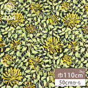 生地 【 V&A Fabric Collection ハニーサックル 黒 】 シーチング 英国 イギリス ロンドン ヴィクトリア&アルバート博物館 ウィリアムモ...