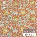 生地 【 V&A Fabric Collection アネモネ アプリコット 】 シーチング 英国 イギリス ロンドン ヴィクトリア&アルバート博物館 ウィリア...