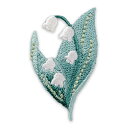 【マラソン限定P5倍】ワッペン【 ハマナカ Botanicalスズラン ワッペン H457-967 】 アイロン接着 ボタニカルワッペン アイロンワッペン 刺繍...