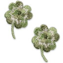 ワッペン【 ハマナカ Botanical四つ葉のクローバー ワッペン H457-974 】 アイロン接着 ボタニカルワッペン アイロンワッペン 刺繍ワッペン ク...