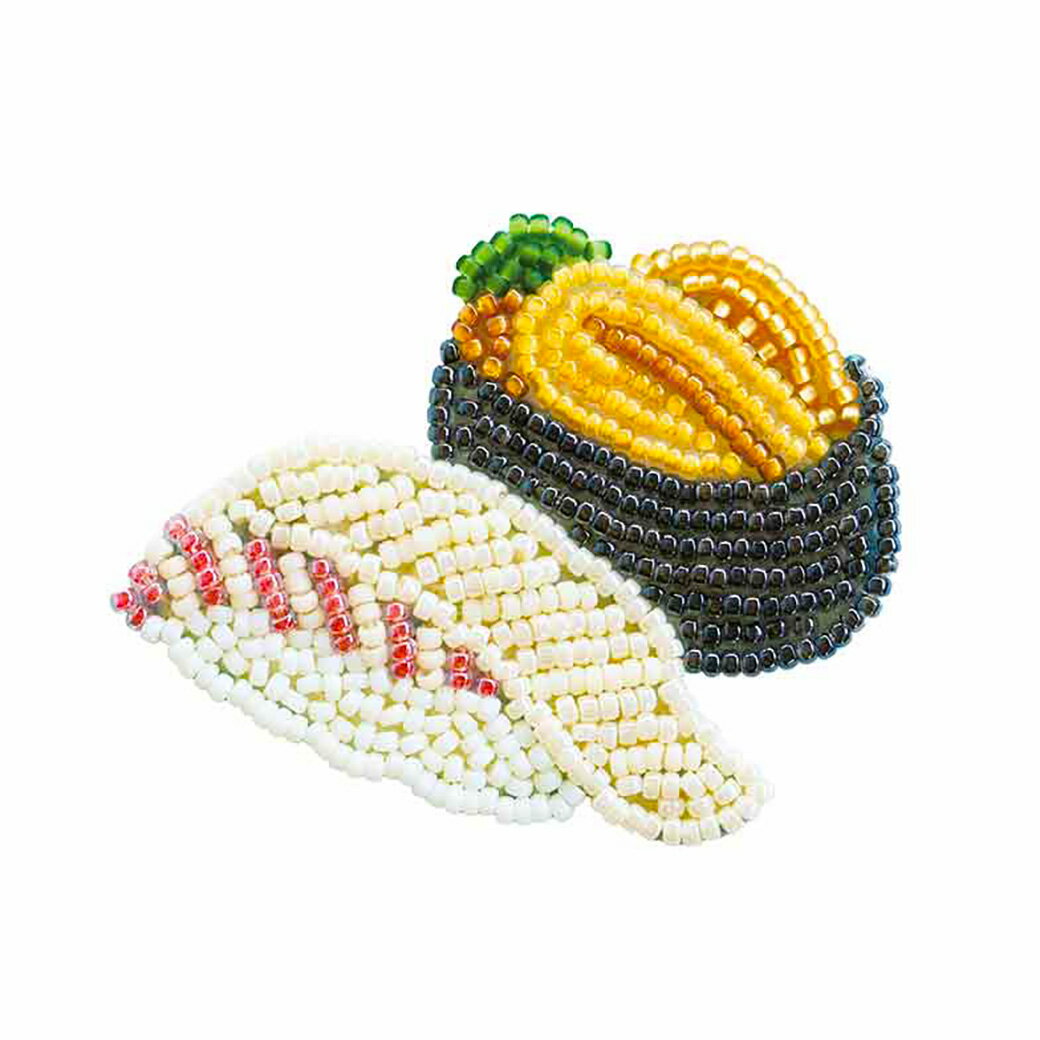 【★BLACK FRIDAY★P5倍】 【 MIYUKI はらぺこブローチ 寿司 】 刺しゅうキット ブローチ ビーズ刺繍 刺しゅう ビーズキット ビーズ 刺繍...