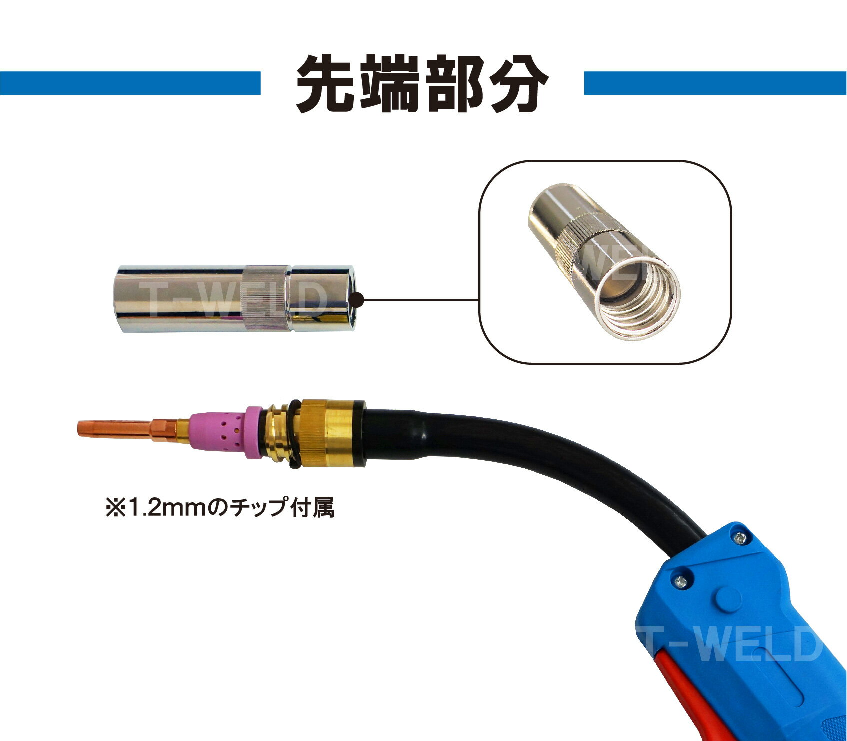 ��2/4(��)��10(��)���������ȥ꡼�ǥݥ����7��!! �����إ� �֥롼�ȡ��� ���� CO2 MAG ���� (Ⱦ��ư����) �ȡ��� 500A��5m WT5000 BT5000 Ŭ��