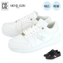 ミッシェルクラン スニーカー MK-231 MK MICHEL KLEIN レディース レースアップ 白底 紐靴 軽い 幅広 履きやすい 主婦 旅行 30代 4...