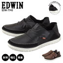 EDWIN EDW-7745 エドウィン メンズ スリッポン シューズ 2WAY 幅広 ゆったり かかとが踏める ヒモなし 履きやすい 30代 40代 50代 ...