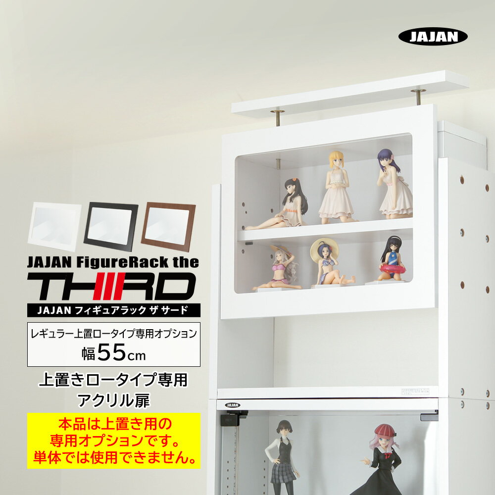 [上置きロータイプ専用オプション] アクリル扉ロータイプ 扉のみ レギュラー幅55cmハイタイプ専用