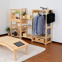 北欧天然木キッズ連結棚3枚セットnicoおしゃれ木製棚棚板子供子供家具ラック入学入園送料無料