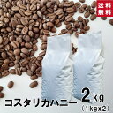 ★業務用★ コスタリカハニー 2kg (1kg×2袋)コスタリカ コーヒー コーヒー豆 珈琲 ダートコーヒー ハニープロセス ストレート ハチミツ ハンドドリップ ペーパードリップ フレンチプレス 水出しコーヒー ジャガーハニー お徳用 大容量