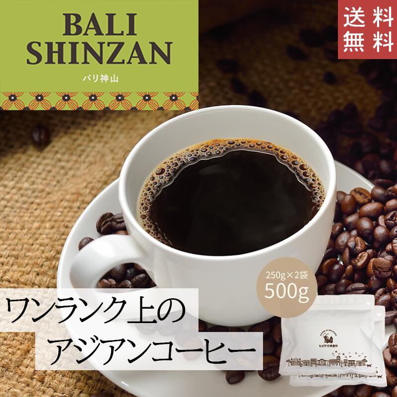  バリ神山 500g (250g×2袋)インドネシア コーヒー コーヒー豆 珈琲 ダートコーヒー ストレート 芳醇な香り マイルドな甘み コク アジアン バランス ハンドドリップ ペーパードリップ フレンチプレス 水出しコーヒー