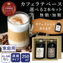 アイスコーヒー（売れ筋ランキング） 【月間優良ショップ】送料無料 カフェラテベース 家庭用 選べる2本セット ラテベース カフェインレス アイスコーヒー ギフト 250ml×2 濃縮 無糖 加糖 リキッドコーヒー プレゼント 珈琲 コーヒー カフェオレベース リキッド 高級