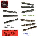 鳶壱 軸交換用シャンク 差替式ソケット交換専用ビット 極短フラット47mm フラット50mm 片ビット50mm 軸交換用ソケット部品 鳶 仮設足場 腰道具 18V 36V 40V対応 TBF47-3P TBF50-3P TBP50-3P トビイチ TOBIICHI3本組 差込角6.35mm 着脱式 軸交換式 高耐久 日本製