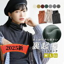 カットソー レディース M/L/LL トップス インナー 長袖 タートルネック 裏起毛 大きいサイズ ゆったり きれいめ 冬 【メール便可20】◆無地&ボーダー...