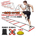 トレーニング ラダー 4m ミニ ハードル トレーニング用品 野球 陸上 ラグビー アジリティー サッカー フットサル 練習器具 部活 陸上競技場 バスケットボ...