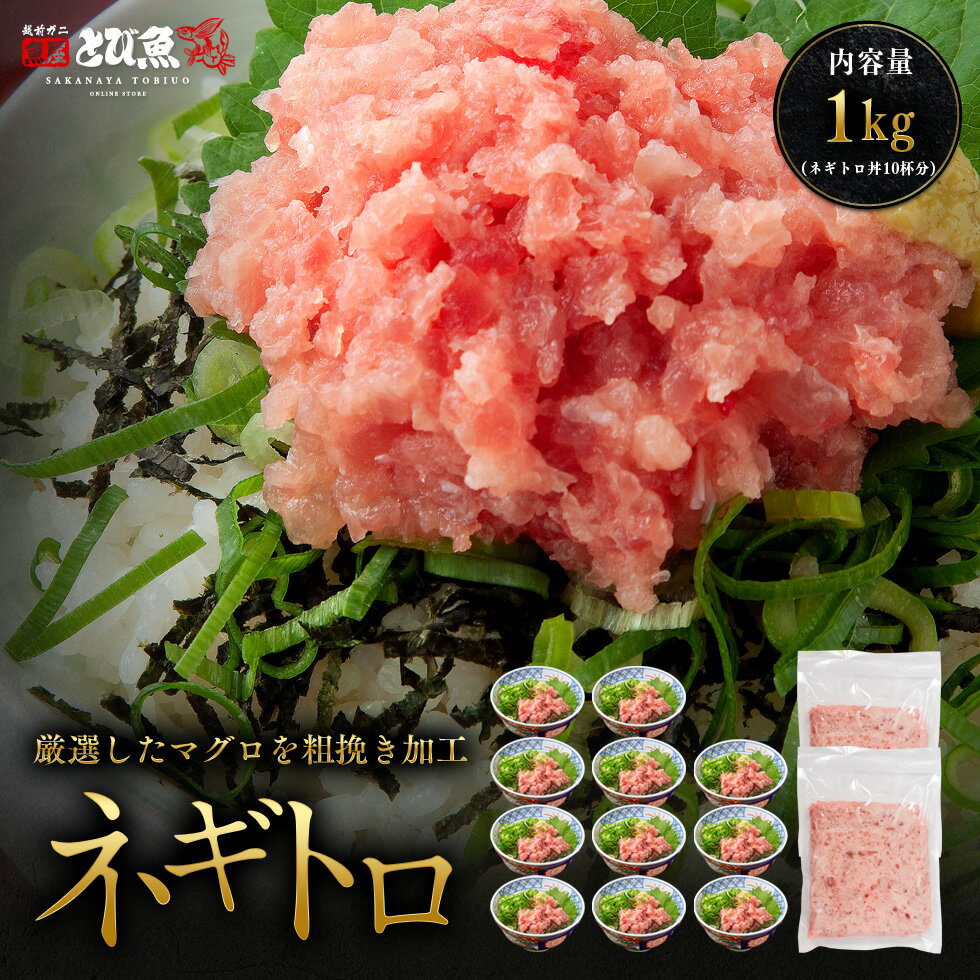 【超目玉】ネギトロ 1kg (500g×2　ネギトロ丼 約10杯分) まぐろたたき マグロ 海鮮丼 まぐろ 台湾 国産 送料無料 ngtr2405-2