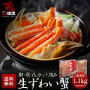 ≪家計応援価格≫ 蟹 ズワイガニ 900g (総重量1.1kg) ポーション カット済み ボイル ずわいがに 生ずわい蟹 絶品 かにしゃぶ カニ鍋 かに雑炊 焼きがに 蟹 爪 脚 送料無料 05-001