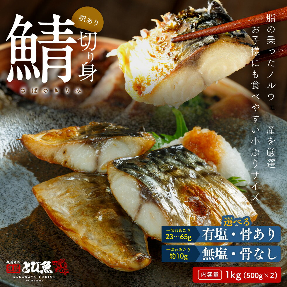 【訳あり】 サバの切り身 1kg (500g×2)