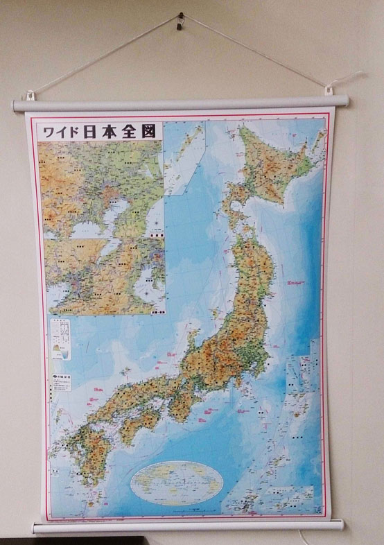 日本地図（日本全図）タペストリー（B1判）