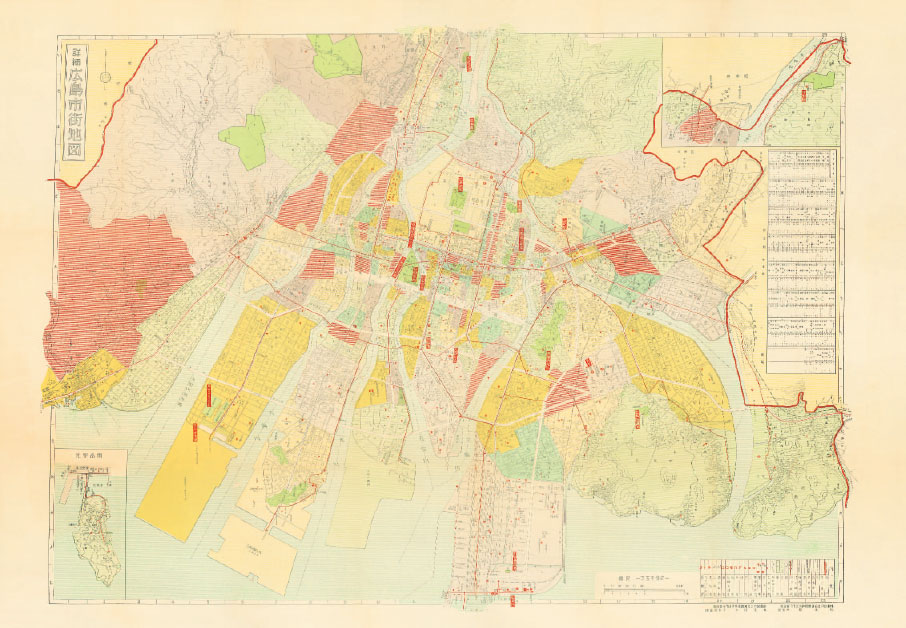 広島市街地図（昭和27年発行復刻版）