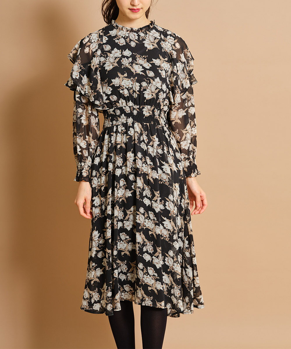 手数料安い Mami さんコラボ レトロプリントワンピース コラボワンピ メール便なら送料無料