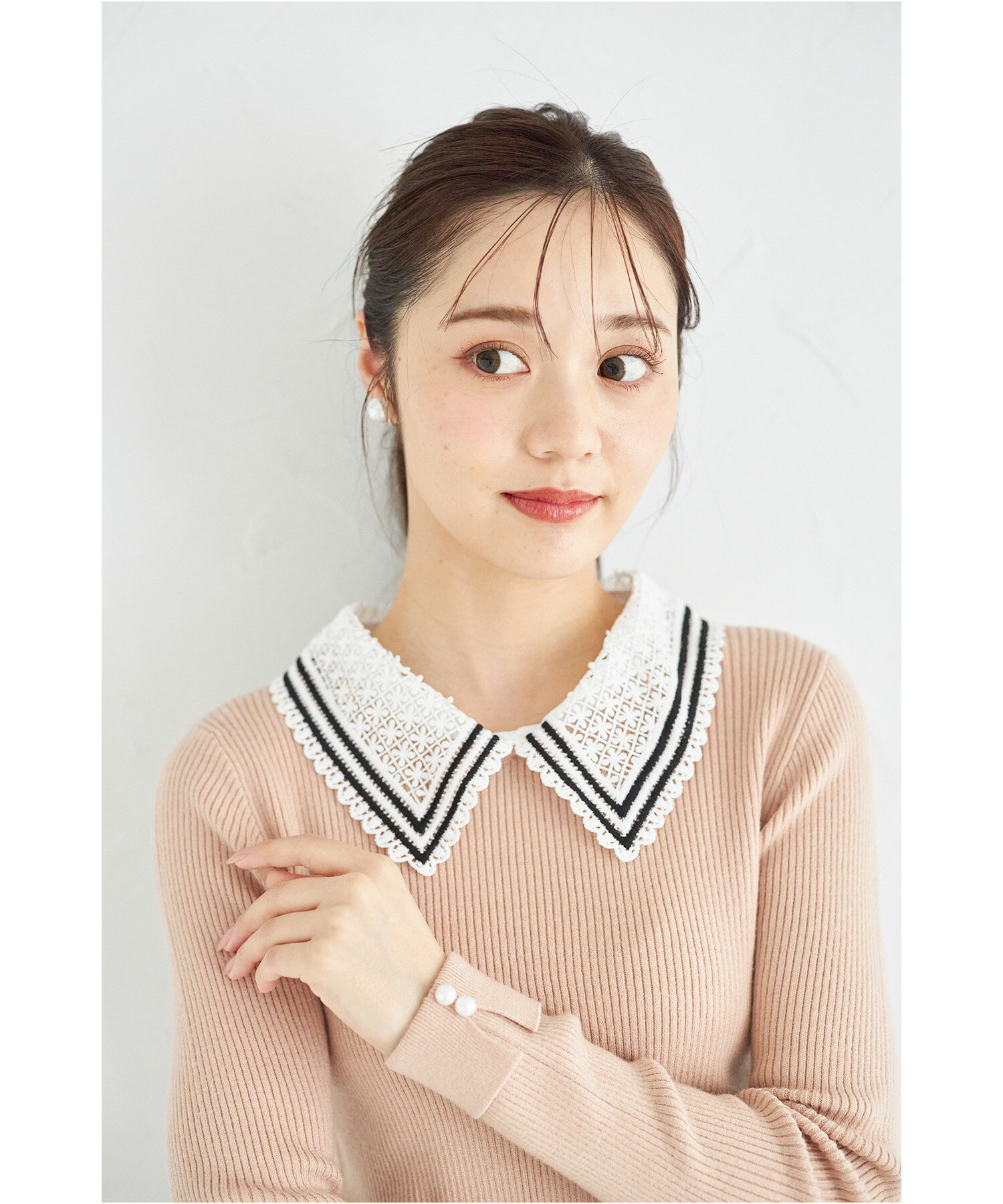 2WAYレース襟付きリブニット【seraphina セラフィナ】tocco closet(トッコクローゼ...