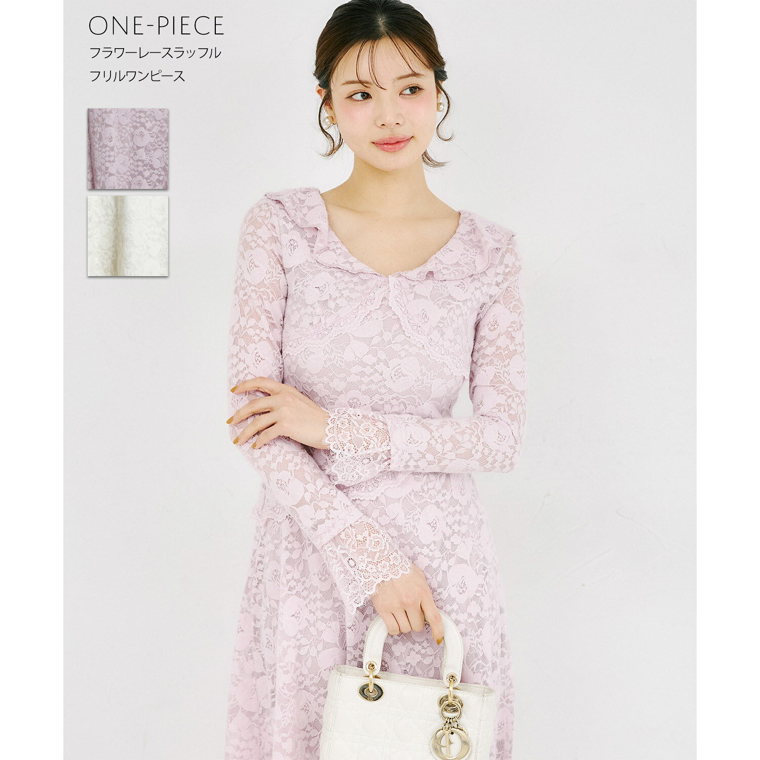 ケイトスペード KATE SPADE ワンピース 長袖 マキシ ロング 総柄 花 